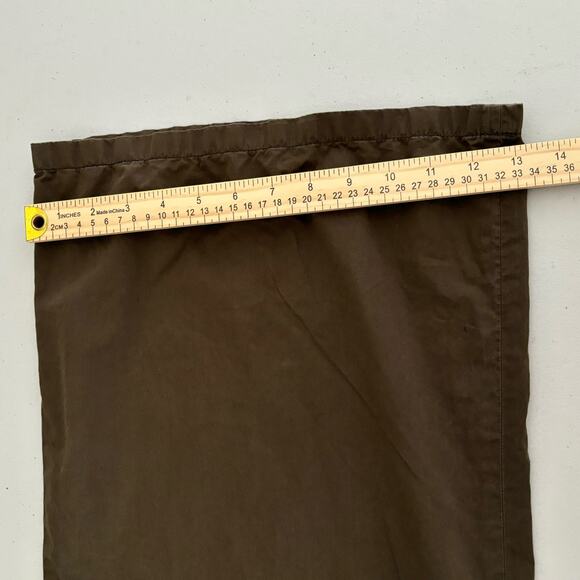 BCBG MAXAZRIA Womens Size 12 Olive Green 100% Cotton Soft Loose Fit Pants - Picture 9 of 11